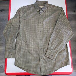 Cabela's Outfitter Series long sleeve button down shirt olive green men's size M